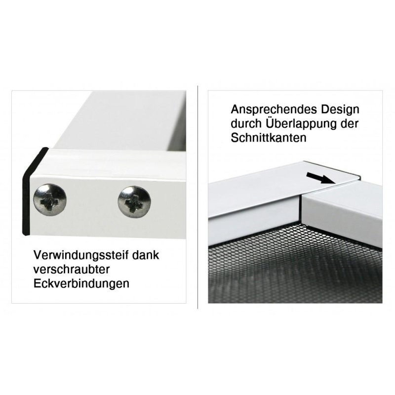 Master Slim - Fliegengitter Alu Fensterbausatz 130 x 150 cm braun