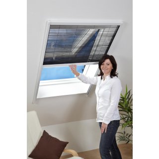 Dachfenster-Plissee - Fliegengitter für Dachfenster 110 x 160 cm braun
