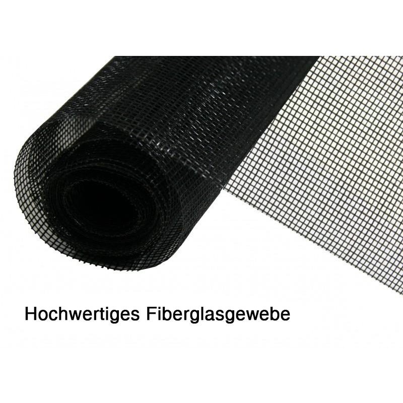 Master Slim - Fliegengitter Alu Fensterbausatz 150 x 160 cm braun