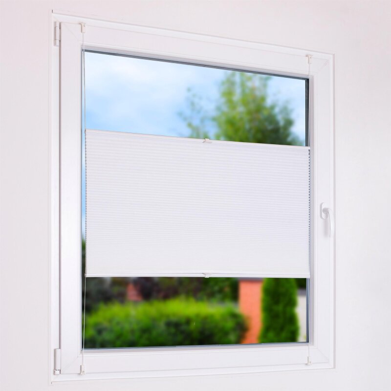 Wabenplissee Ohne Bohren – 70x140 Cm, Weiß, Blickdicht, Für Fenster Mit 15–24 Mm Falz