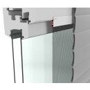 Compact flächenbündig - Fliegengitter Alu Fensterbausatz 100 x 120 cm weiß