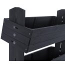 Hochbeet mit 4 Etagen CUBE 4 - Gemüsebeet Kräuterbeet - Beet für Terrasse Balkon & Garten (Anthrazit)