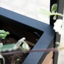 Hochbeet CUBE COMPACT Metall & Holz - 2 Etagen Gemüsebeet Kräuterbeet - Beet für Terrasse Balkon & Garten