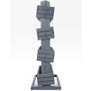 Hochbeet mit 4 Etagen CUBE 4 - Gemüsebeet Kräuterbeet - Beet für Terrasse Balkon & Garten (Grau)