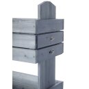 Hochbeet mit 4 Etagen CUBE 4 - Gemüsebeet Kräuterbeet - Beet für Terrasse Balkon & Garten (Grau)