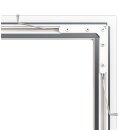 Compact flächenbündig - Fliegengitter Alu Fensterbausatz 130 x 220 cm weiß