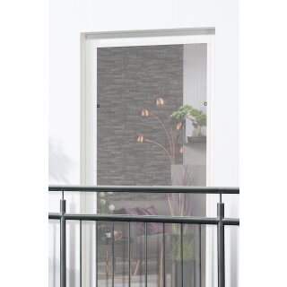 Compact flächenbündig - Fliegengitter Alu Fensterbausatz 130 x 220 cm anthrazit