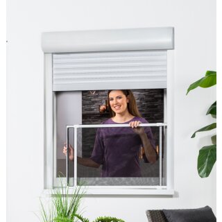 Alu Schiebefenster COMFY SLIDE XL - Vormontiertes Fliegengitter zur Montage in der Rollloschiene